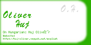 oliver huj business card